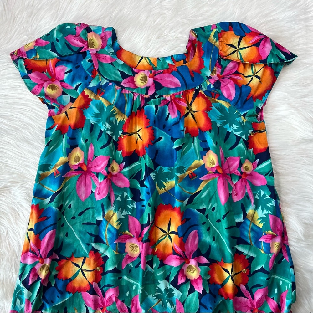 Vintage‎ Hilo Hattie Floral Hawaiian Made Muʻumuʻu